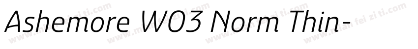 Ashemore W03 Norm Thin字体转换